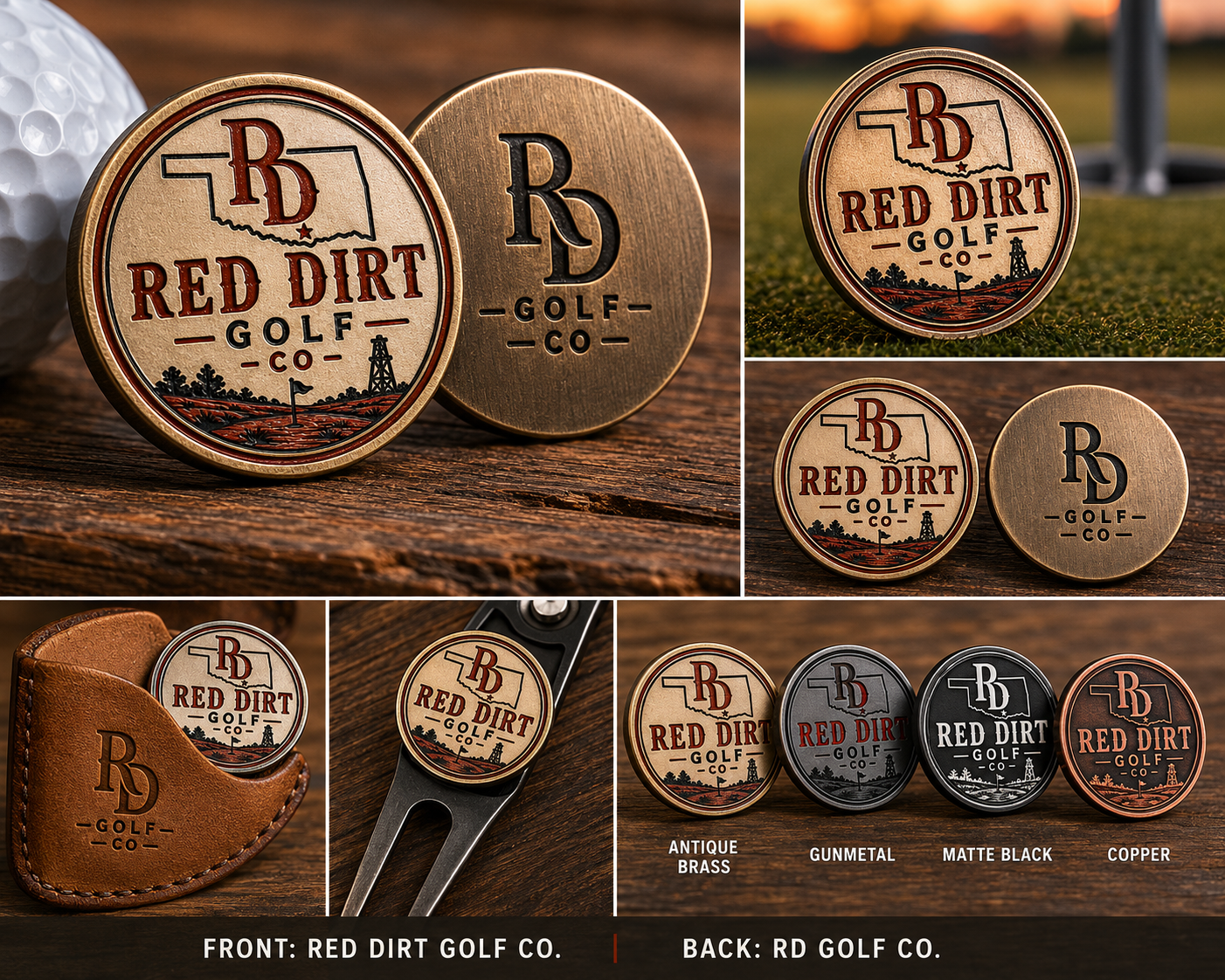 Ball Marker Leather Holder – Red Dirt Golf Co