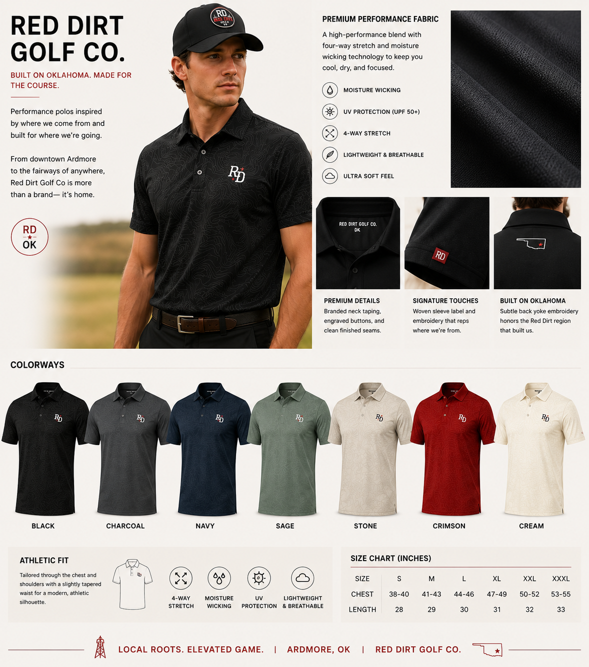 Men's Polo – Red Dirt Golf Co